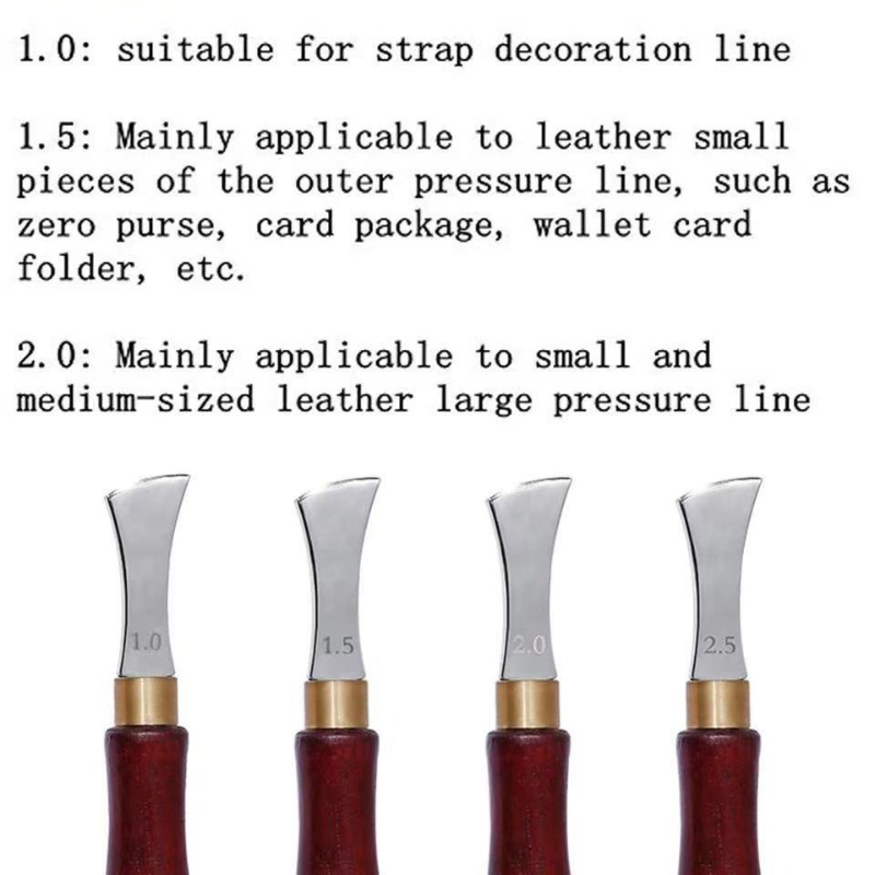 Red Wooden Handle Leather Edge - đánh giá và giá Groover Stitching Tool